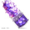 Arte de Uñas Transfronterizo Lentejuelas Corazón de Durazno 24 Colores Lentejuelas Láser Polvo Escarlata Rojo Púrpura Estrellas Pentagonales Lentejuelas con Forma de Mariposa