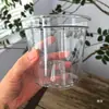 Maceta Redonda Gruesa de Alta Transparencia para Mascotas, Boca Redonda, para Phalaenopsis y Anémona, Adecuada para Plantas de Crecimiento Cálido, Macetas, Suculentas y Bulbos de Escritorio