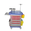Carrinho de Tratamento com Balde Duplo de Aço Inoxidável 304, Carrinho de Instrumentos com Gaveta Dupla e Camada Dupla, Carrinho de Tratamento com Balde Duplo para Descarte, Carrinho de Infusão para Ambulatório