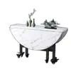 Mesa Plegable Móvil Simple Redonda Creativa Mesa de Comedor Mesa de Comedor Doméstica Apartamento Pequeño Rural Plegable Mesa Redonda Grande
