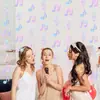 Guirnalda de Papel con Notas Musicales Iridiscentes Transfronteriza Decoración para Fiesta de Rock Cumpleaños Boda Corona de Notas Musicales Decoraciones Colgantes de Papel