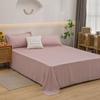 Sábanas de algodón lavado al agua de estilo japonés de una pieza buena color sólido simple amigable con la piel lijado algodón Aloe Vera producto único sábana para cama al por mayor