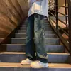 2026 Novos Jeans Masculinos Primavera/Verão Estilo Americano Tendência Vibe Calças Tamanho Grande Soltas de Perna Larga Retas Calças Masculinas