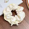 Scrunchie Floral de Verão com Laço Acessório de Cabelo Fofo para Coque Cereja Amarrador de Cabelo Feito à Mão para Mulheres