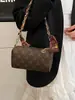 2025 Nuevo Otoño e Invierno Estampado Presbiópico Bolso Almohada para Mujer Bolso de Hombro con Cadena de Estilo Casual Simple de Moda