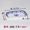 Prato de salsicha de porcelana azul e branca de melamina imitação de porcelana prato de lanche prato de prato frio plástico prato de prato lateral para hot pot prato de cozimento para churrasco louça