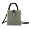 Ins2021 nuevo bolso retro de ratán bolso de mano con cuentas bolso tejido bolso casual de mujer para vacaciones en la playa