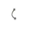 Nuevo piercing transfronterizo de acero inoxidable con barra doblada para la lengua 16G, clavo largo para la oreja, bola de diamante 1.2mm, anillo para la lengua, joya cónica puntiaguda