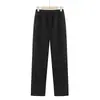 Calça casual de veludo cotelê de perna reta da mamãe, adequada para mulheres de meia-idade e idosas, com forro de fleece para aquecimento extra na primavera, outono e inverno, design de cintura alta