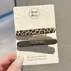 Pinza para el Cabello Estilo Coreano Retro Estampado de Leopardo para Mujer Horquilla Exquisita de Gama Alta Clip BB Dulce Dopamina Clip para Flequillo Lateral Accesorios para el Cabello