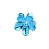 Pinza de Garra para el Cabello de Flor de Pétalo Plateado Estilo Europeo y Americano, Pinza de Flor para el Cabello, Pinza de Tiburón para la Parte Posterior de la Cabeza, Pasador para Moño Francés, Accesorio para el Cabello Transfronterizo