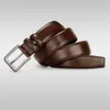 Nuevo cinturón de cuero para hombre con hebilla de pasador, cinturón vintage versátil casual de alta gama para jeans, cinturón de moda para hombres jóvenes y de mediana edad