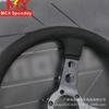 Venta caliente transfronteriza volante de liberación rápida modificado para coche de 14 pulgadas cuero p5 cuero mate volante de carreras