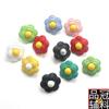 Botones de plástico con forma de flor tridimensional de pie alto botones para ropa infantil chaqueta botones de punto de color accesorios DIY botones de flor 18 mm