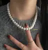 Collar Magnético de Perlas de Alto Brillo Calidad "Lady", Cadena para Clavícula Estilo Lujo Nicho, Cadena de Cuello Magnética Simple y Versátil