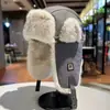 Chapéu Lei Feng de Camurça para Inverno para Homens e Mulheres, Chapéu Quente com Proteção para Orelhas para Ciclismo ao Ar Livre, Chapéu de Algodão do Nordeste à Prova de Vento e Frio com Forro de Fleece