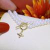 Collar de perlas de plata de ley S925 con hebilla de plata, accesorios de bricolaje, cadena de clavícula con cuentas para bebé, simple y versátil, productos semiacabados con hebilla de plata.