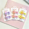 Pinzas de pelo coloridas de oso estilo coreano sin costuras que no dañan el cabello, lindas pinzas laterales de dibujos animados para niñas pequeñas, pinzas de cocodrilo coloridas, accesorios para el cabello