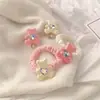 Anel de Cabelo Ursinho Coração de Menina Alta Textura Corda de Cabelo Amor Bola Grossa Cabeça Laço de Cabelo Adorno de Cabeça Acessórios de Cabelo