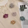 Broche de accesorios para el cabello DIY hechos a mano materiales accesorios de joyería flores hechas a mano flores de vidrio soplado flores de cinta flores de cinta de satén flores artificiales adornos flores