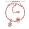 Europa e Estados Unidos Pulseira Panjia de contas ouro rosa moda novo amor zircônia joia simples feminina um atacado