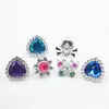 Anéis Plásticos Infantis, Anéis com Imitação de Diamante, Joias de Princesa para Meninas, Presilhas de Florzinhas, Sapatos de Cristal, Brinquedos de Faz de Conta