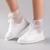 Cubrezapatos de Botas de Lluvia Viaje al Aire Libre Moda Adulto Hombres y Mujeres Botas de Lluvia Engrosadas Zapatos Impermeables Antideslizantes Cremallera Portátil Juguetes Pequeños