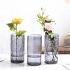 Vaso de Vidro Criativo Transparente Grande Levantamento de Água Rosa Flores Secas Rico Bambu Vaso de Rosa Ornamentos para Sala de Estar