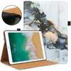 Adecuado para iPad 9.7 5ª/6ª/7ª generación, tipo soporte frontal de costura multiángulo, funda plana de negocios personalizada