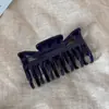 Pinza para el pelo de doble diente azul zafiro, mismo estilo que Rachel, para mujer con elegante peinado en la parte posterior de la cabeza, pinza de tiburón pequeña y mediana