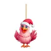 Nuevo Colgante de Pollito Rosa de Dibujos Animados de Navidad Decoración Navideña para el Hogar Navidad Natal Colgante