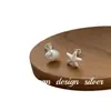 Brincos Elegantes Nicho Estilo Ins Coreano S925 Puro Simples Estrela do Mar Concha Estilo Ab Assimetricos para Mulheres Mais Velhas