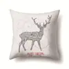 Directo de fábrica Serie navideña funda de almohada de poliéster Papá Noel funda de almohada de alce navideño multiplataforma