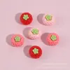 Mini Accesorios de Resina de Frutas Realistas Fresa Pinza Pequeña para el Cabello Goma para el Cabello Adorno Relleno para Juguete de Apretar
