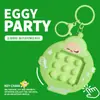 Llavero Original Huevo de Fiesta para Alivio del Estrés Juguete Squishy Lindo Dibujo Animado Pareja Colgante Creativo para Bolso