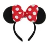 Diadema de Mickey de Parque de Atracciones para Niñas y Adultos, Diadema de Orejas con Lazo Grande, Accesorio para el Cabello con Elementos de Dibujos Animados