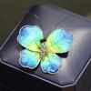 Nuevo Broche de Mariposa de Vellón Azul Nicho Chino Temperamento Sencillo Hecho a Mano Ligero Combinable Pin de Insecto Accesorios para Mujer