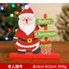 Adornos de Escritorio de Reno de Santa Claus Adornos Pequeños de Madera Navideños Muñeco de Nieve Decoraciones de Barra Decoraciones Festivas