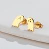 Pendientes nuevos transfronterizos europeos y americanos con divertidos y brillantes pendientes de fantasma lindos, pendientes de moda de Halloween que combinan con todo.