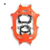 En stock, directo del fabricante, crampones de hielo de TPE, cubrezapatos antideslizantes para exteriores, herramienta antideslizante para escalada en nieve y montañismo, 8121824 púas