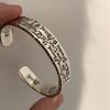 Plata tailandesa material de cobre vintage pareja graffiti pulsera de alta calidad diseño de nicho ins femenino lujo ligero exquisito estilo frío