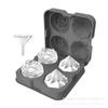 La Bandeja de Hielo de Rosa de Silicona Más Vendida de Amazon Fabricador de Hielo de Diamante Bandeja de Hielo de Rosa Cubitos de Hielo para Whisky en Stock