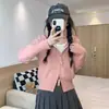 Cardigan de Tricô Cinza com Capuz e Zíper Frontal Estilo Pure Desire para Mulheres, Suéter Curto de Outono, Jaqueta Suéter de Nicho