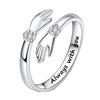 Anillo de abrazo creativo Cao Shi Europa y Estados Unidos para mujer, amor, abrazo, apertura, anillo ajustable, regalo de aniversario