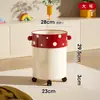 Lixeira de Bolinhas Sala de Estar Quarto Cozinha Doméstica High-End Grande Capacidade com Rodas Móvel Alta Aparência Cilindro
