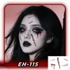 2025 Novos Adesivos de Tatuagem de Halloween Transfronteiriços Adesivos de Cicatriz para Rosto à Prova d'Água Adesivos de Cicatriz Engraçados de Terror de Halloween
