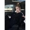 Chaqueta de estilo callejero americano con bloqueo de color de tres rayas y cuello alto para hombre y mujer, cárdigan casual deportivo de otoño, abrigo moderno de corte holgado para parejas