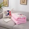Edredom Travesseiro Novo Estilo com Impressão Digital, Edredom Travesseiro de Uso Duplo, Almofada de Sofá Escritório Dois em Um, Almofada para Casa