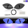 Pegatina de ojo de diablo para coche, camión, camión, luces LED de cristal delanteras y traseras, interfaz USB dinámica, pantalla de expresión sin cables