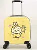 Maleta de Carrito Infantil Estilo Fresco y Sencillo Patrones Personalizables Maleta de Equipaje Infantil de 18 pulgadas